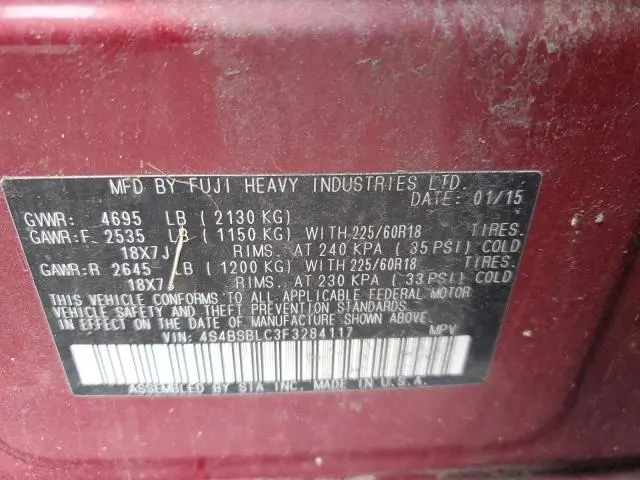 2015 SUBARU OUTBACK 2.5I LIMITED  