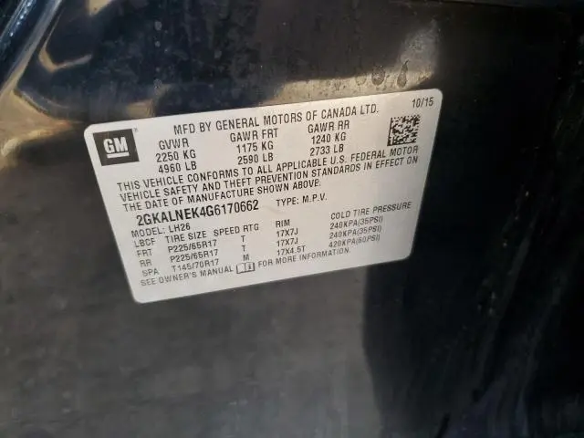 2016 GMC TERRAIN SLE  