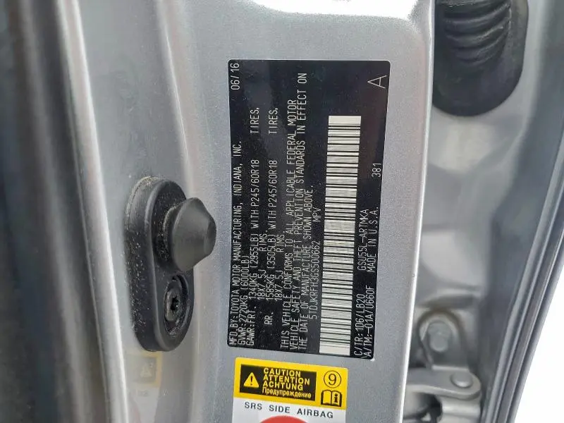 2016 TOYOTA HIGHLANDER XLE  