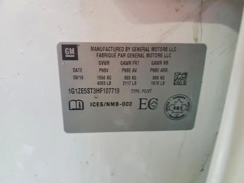 2017 CHEVROLET MALIBU LT  