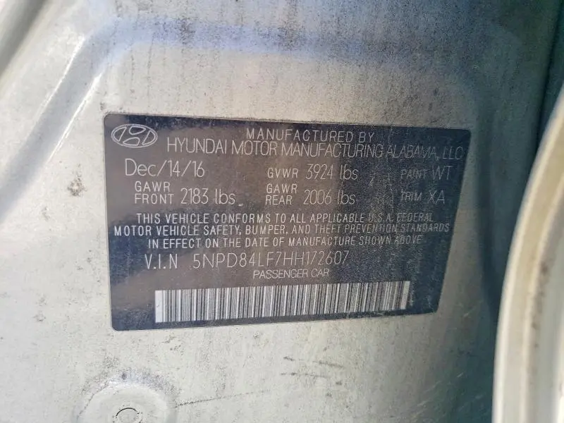 2017 HYUNDAI ELANTRA VALUE EDITION  