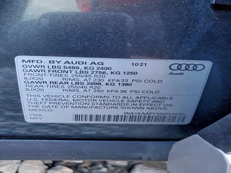 2022 AUDI Q5 PREMIUM PLUS 45  