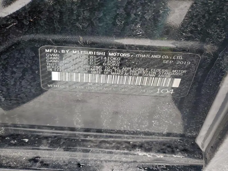 2020 MITSUBISHI MIRAGE G4 ES  