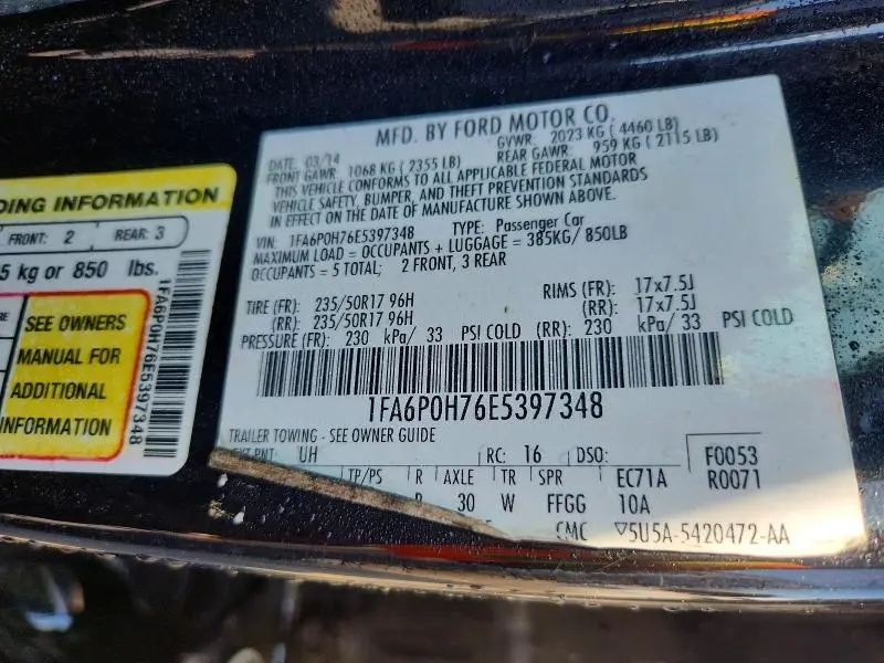 2014 FORD FUSION SE  