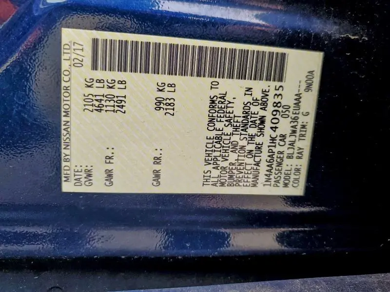 2017 NISSAN MAXIMA 3.5S  