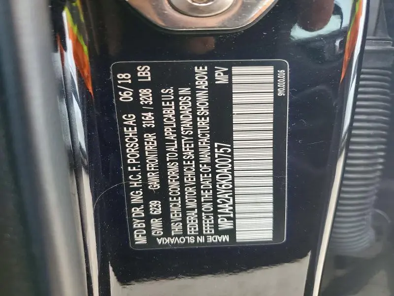 2019 PORSCHE CAYENNE   