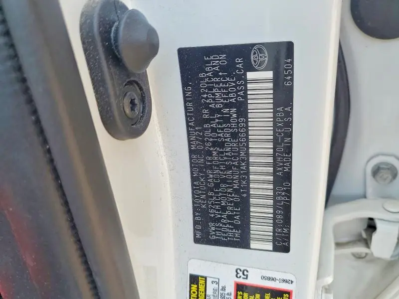 2021 TOYOTA CAMRY XSE  