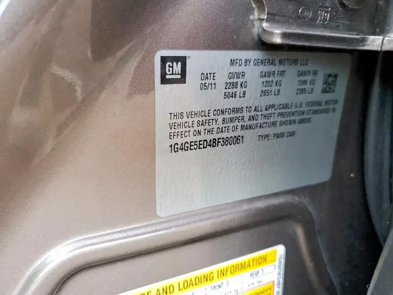 2011 BUICK LACROSSE CXS  