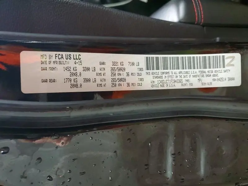 2015 DODGE DURANGO R  