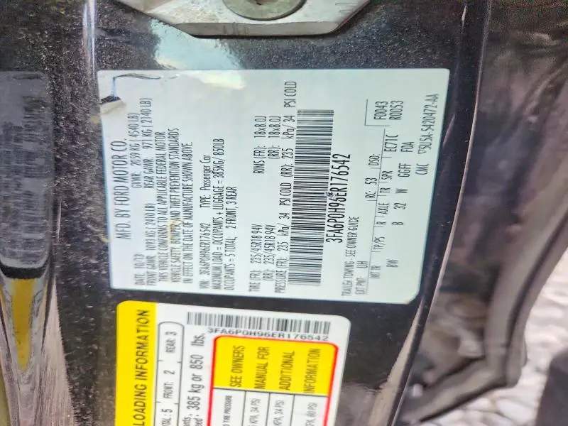 2014 FORD FUSION SE  
