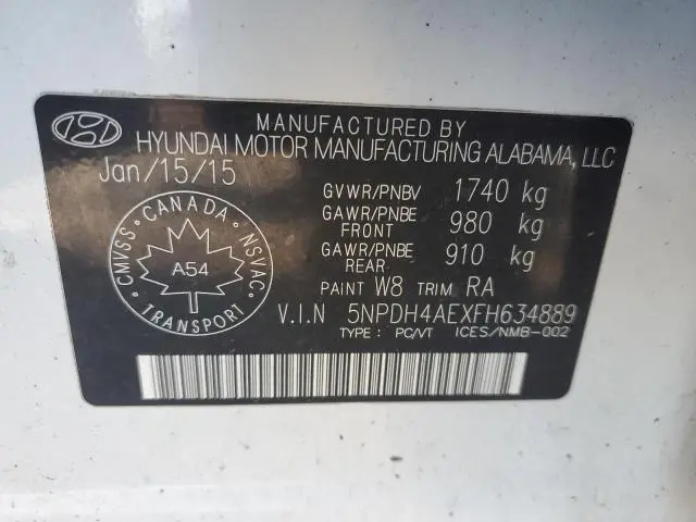 2015 HYUNDAI ELANTRA SE  