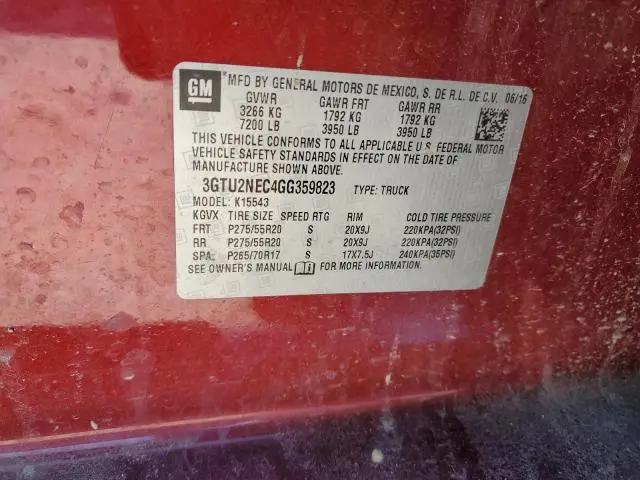 2016 GMC SIERRA K1500 SLT  