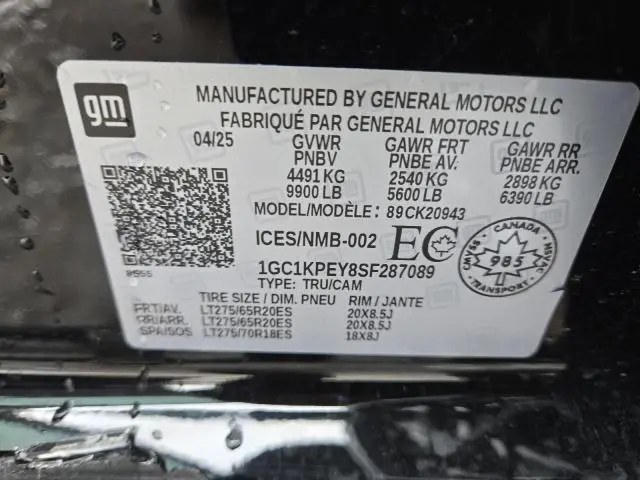 2025 CHEVROLET SILVERADO K2500 HEAVY DUTY LTZ  