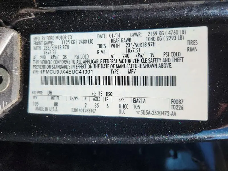2014 FORD ESCAPE   