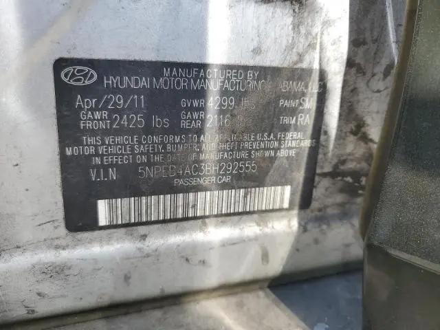 2011 HYUNDAI SONATA GLS