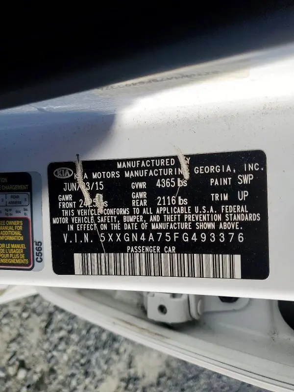 2015 KIA OPTIMA EX  