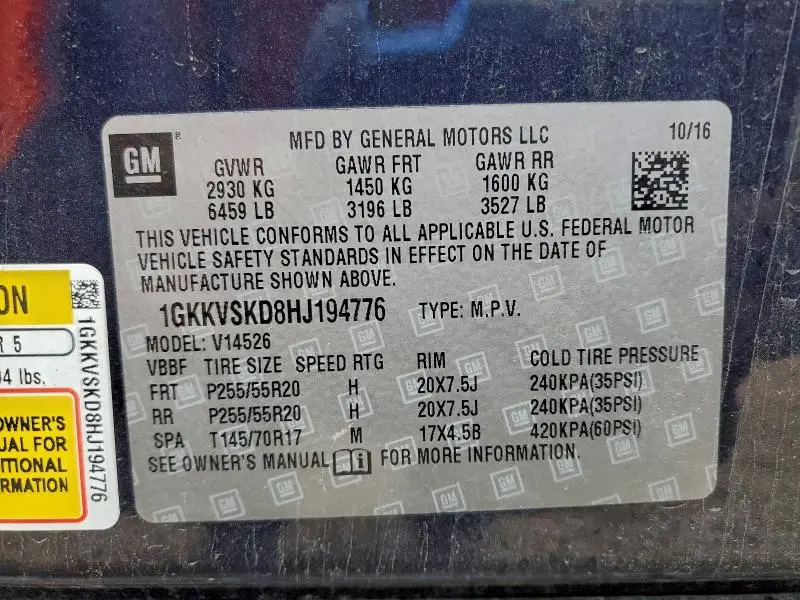 2017 GMC ACADIA LIMITED SLT-2  