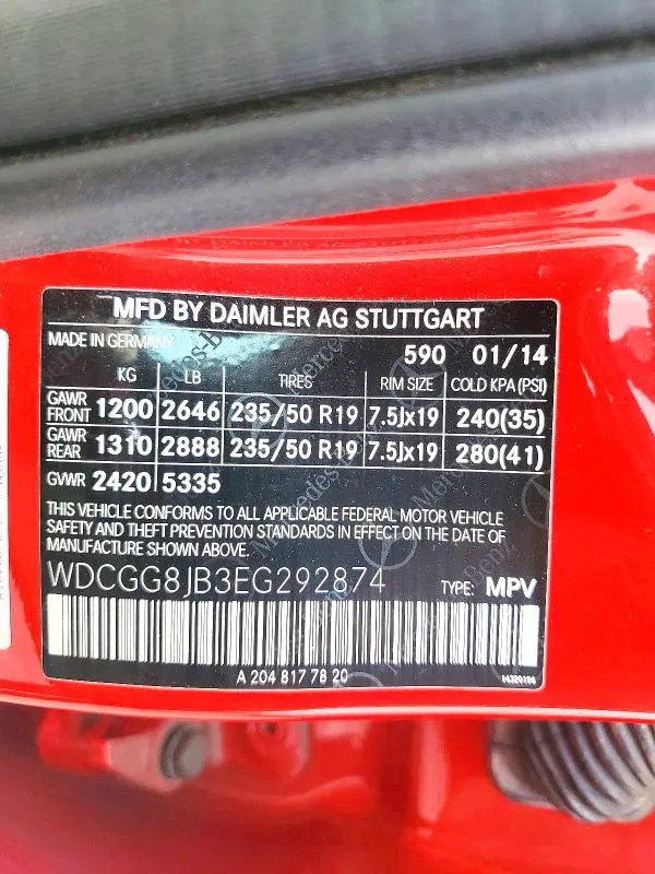 2014 MERCEDES-BENZ GLK 350 4MATIC  