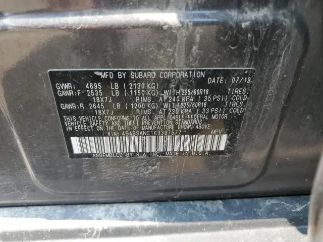 2019 SUBARU OUTBACK 2.5I LIMITED  