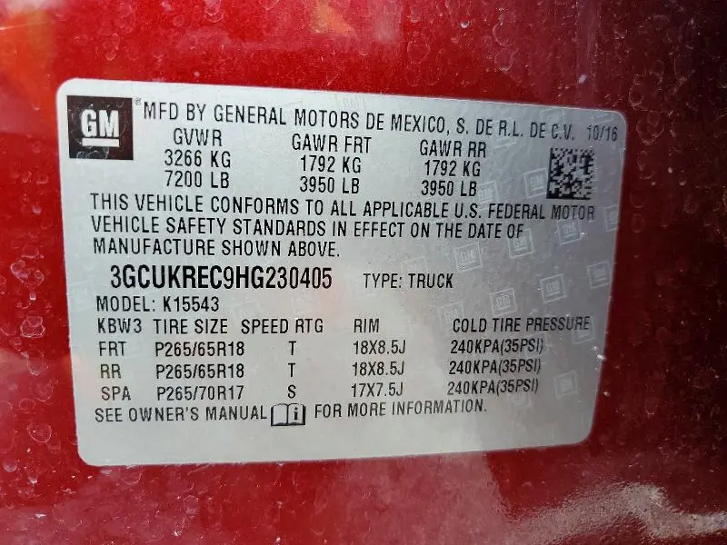 2017 CHEVROLET SILVERADO K1500 LT  