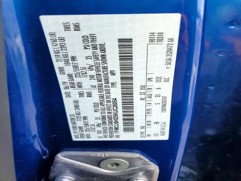 2019 FORD ESCAPE SEL  