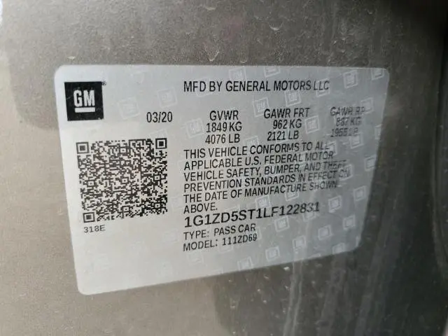 2020 CHEVROLET MALIBU LT  
