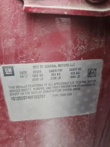 2017 CHEVROLET MALIBU LT  