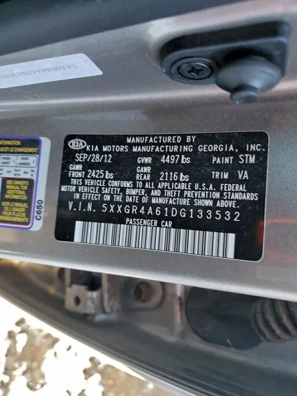 2013 KIA OPTIMA SX  