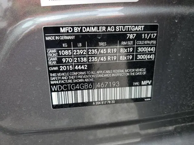2018 MERCEDES-BENZ GLA 250 4MATIC  