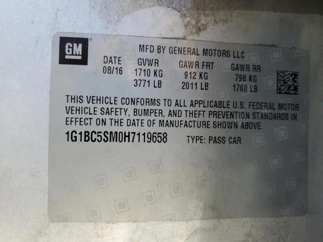 2017 CHEVROLET CRUZE LS  