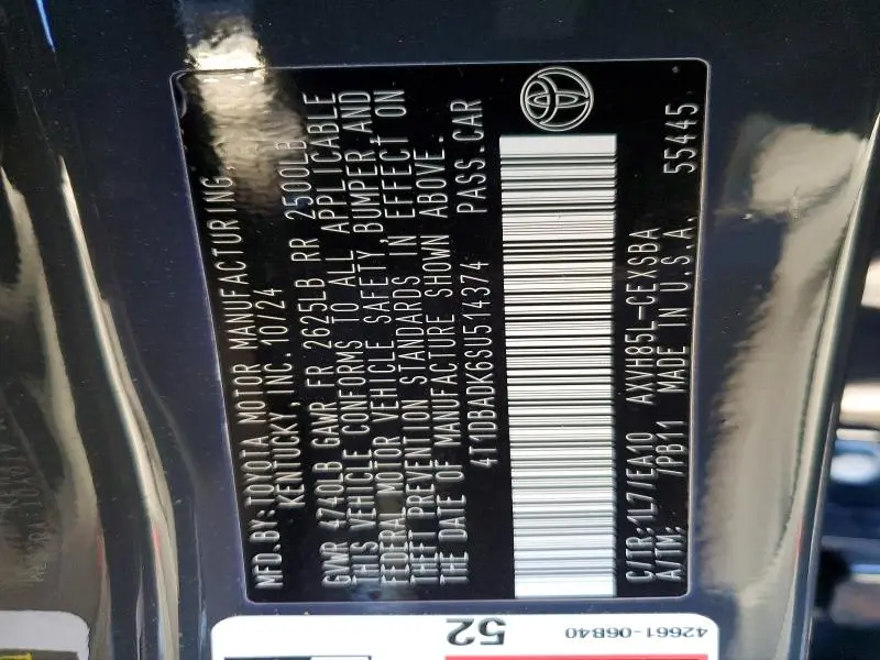 2025 TOYOTA CAMRY XSE  