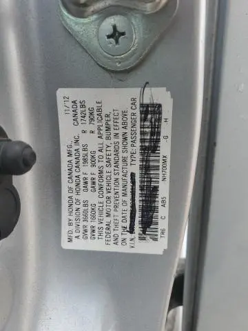 2012 HONDA CIVIC LX