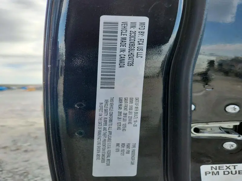 2020 DODGE CHARGER SXT  