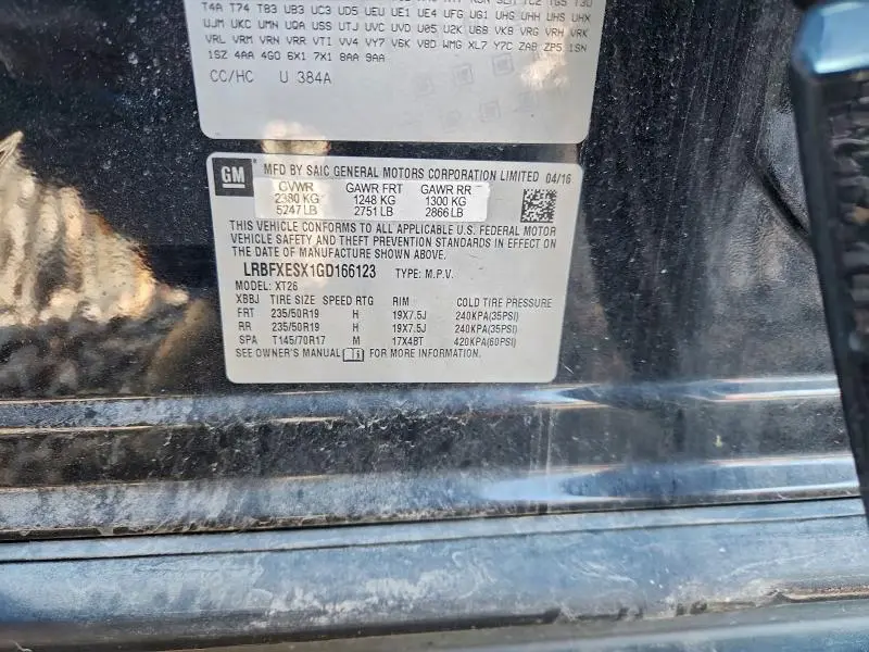 2016 BUICK ENVISION PREMIUM  