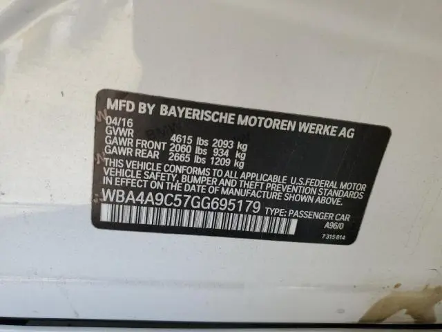 2016 BMW 428 I GRAN COUPE SULEV  