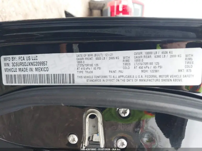 2022 RAM 2500 BIG HORN  4X4 6'4 BOX