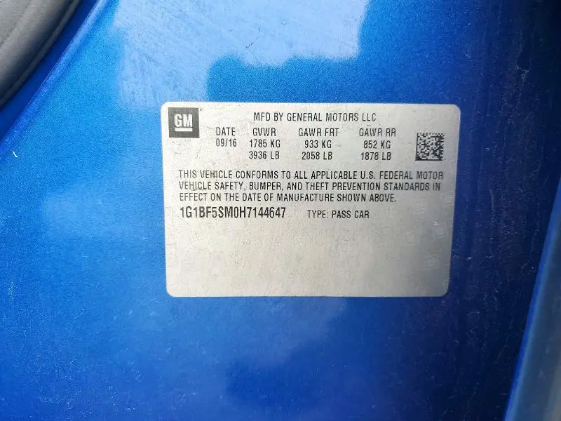 2017 CHEVROLET CRUZE PREMIER  