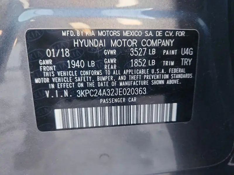 2018 HYUNDAI ACCENT SEL  