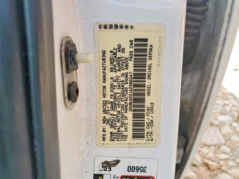 2010 TOYOTA COROLLA LE  