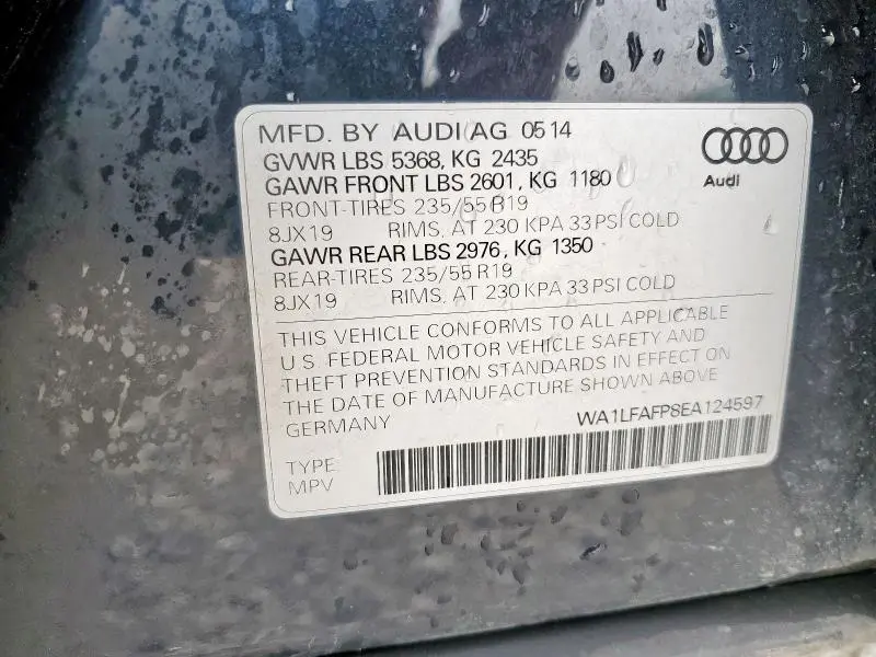 2014 AUDI Q5 PREMIUM PLUS  