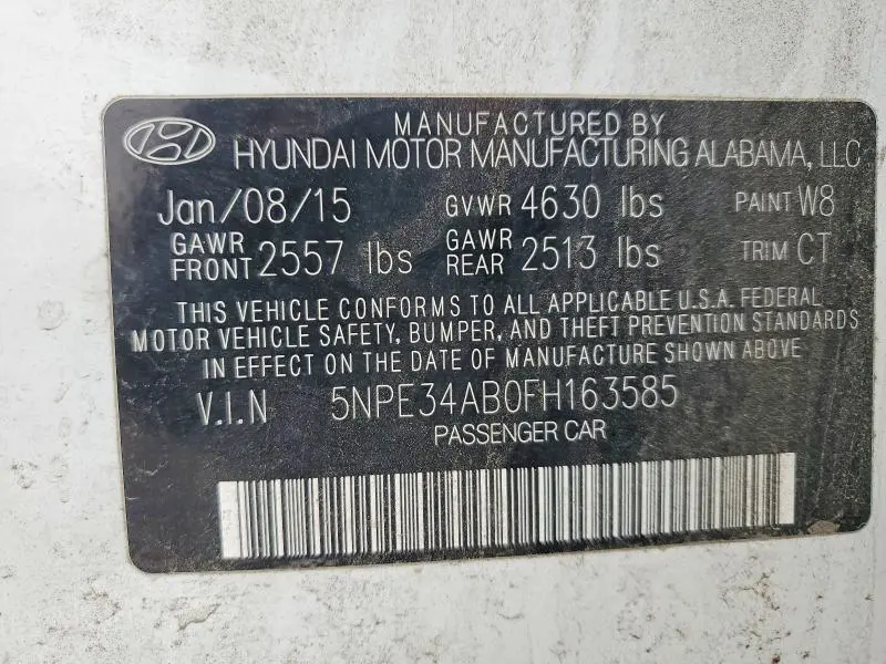 2015 HYUNDAI SONATA SPORT  