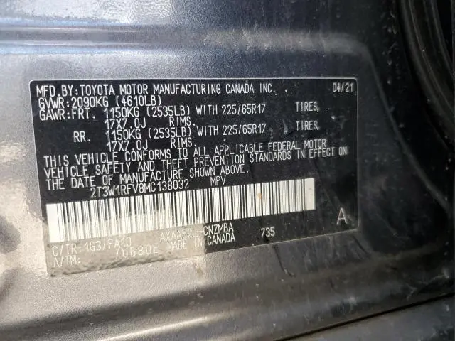 2021 TOYOTA RAV4 XLE