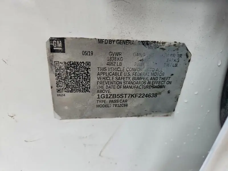 2019 CHEVROLET MALIBU LS  