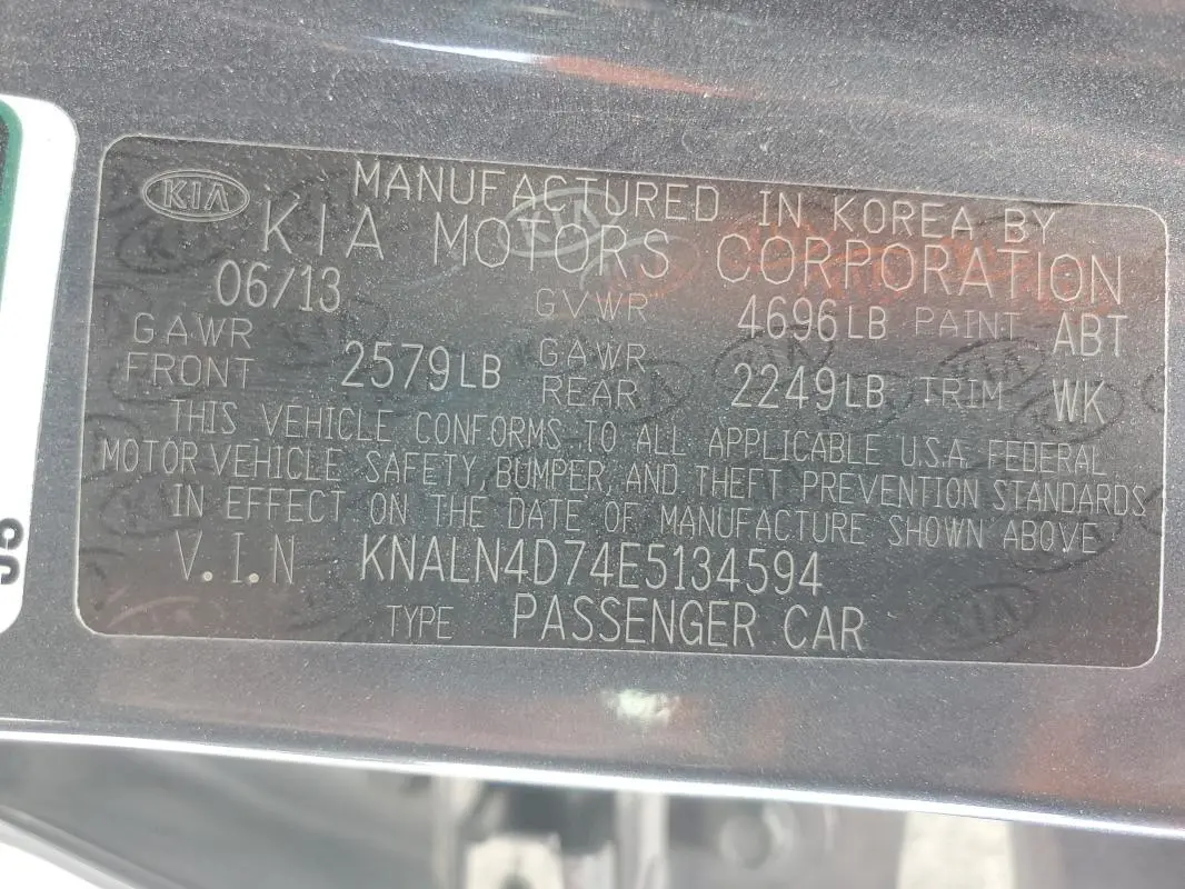 2014 KIA CADENZA PREMIUM  