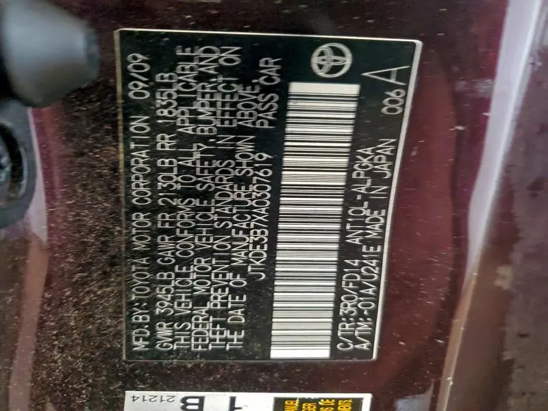 2010 TOYOTA SCION TC   