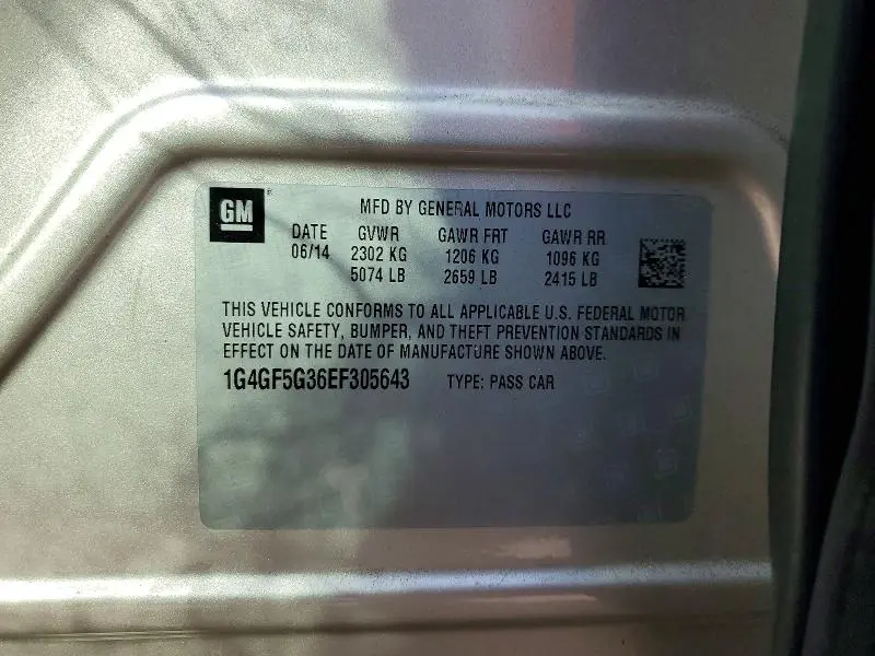 2014 BUICK LACROSSE TOURING  