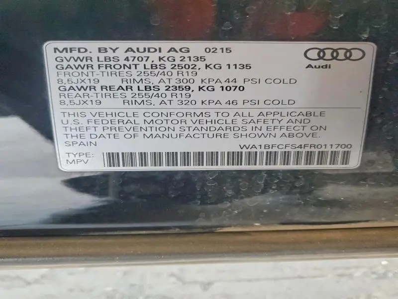 2015 AUDI Q3 PREMIUM PLUS  