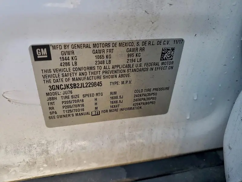 2018 CHEVROLET TRAX LS  