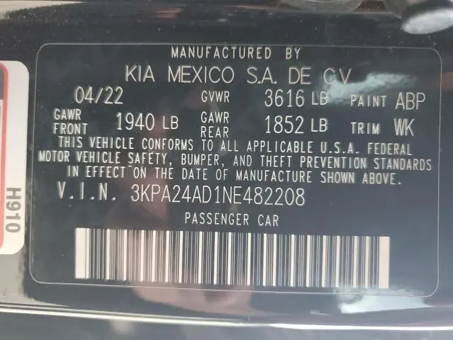 2022 KIA RIO LX  