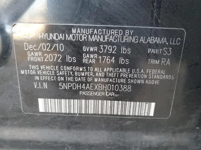 2011 HYUNDAI ELANTRA GLS  